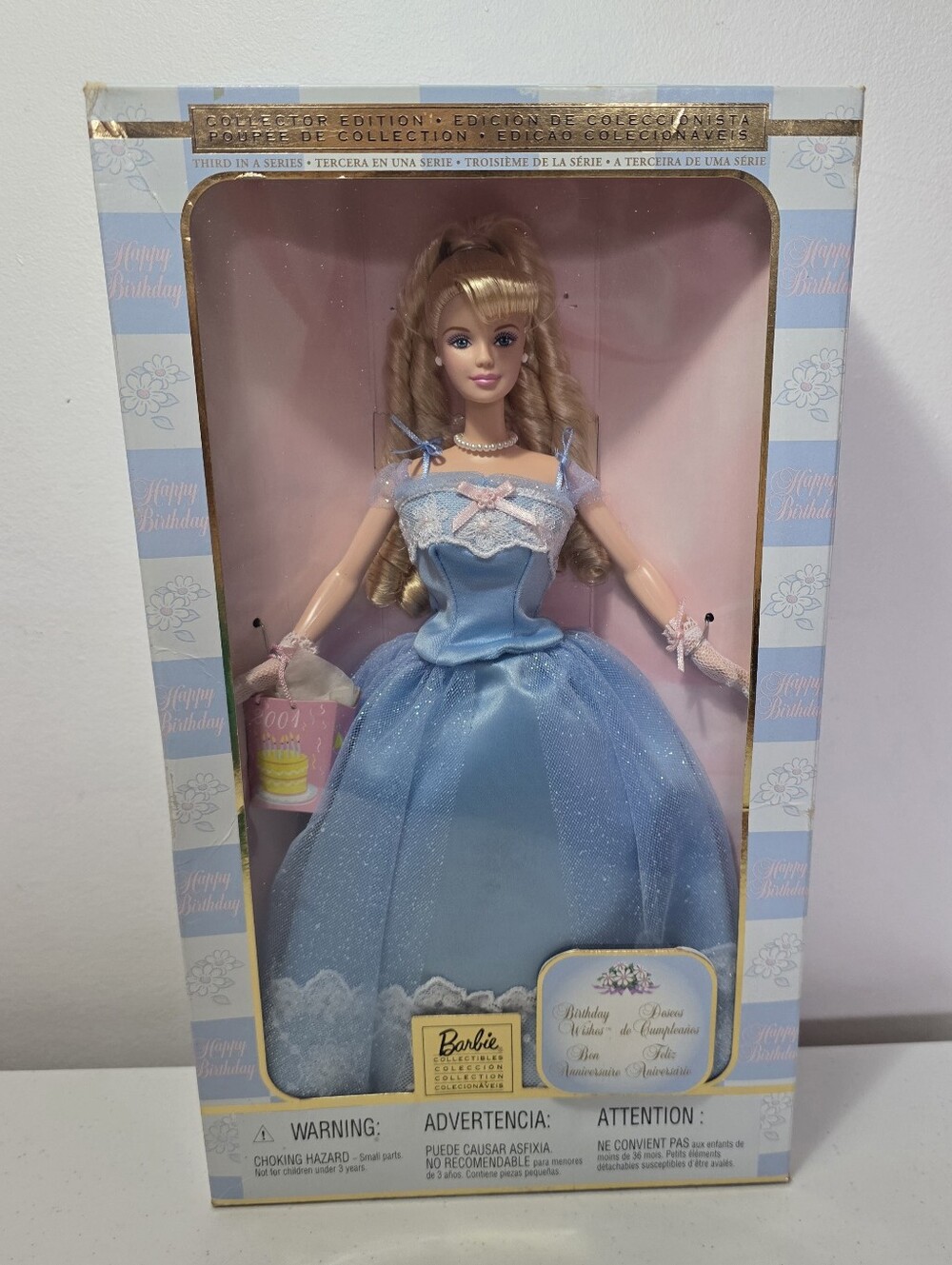 Barbie Birthday Wishes Doll, Collector's Edition 3rd in Series, Cute Blue Dress